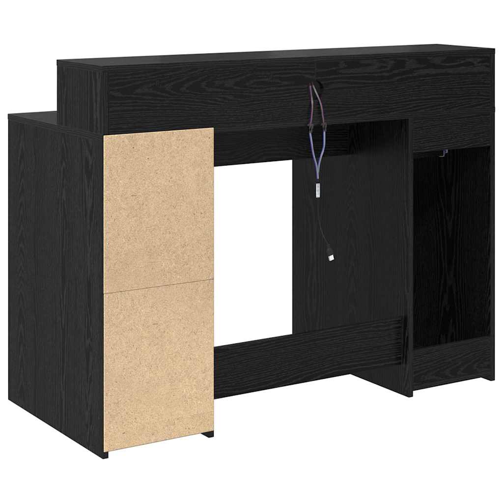 vidaXL Biurko Czarny dąb 120 x 55 x 91 cm Materiał drewnopochodny