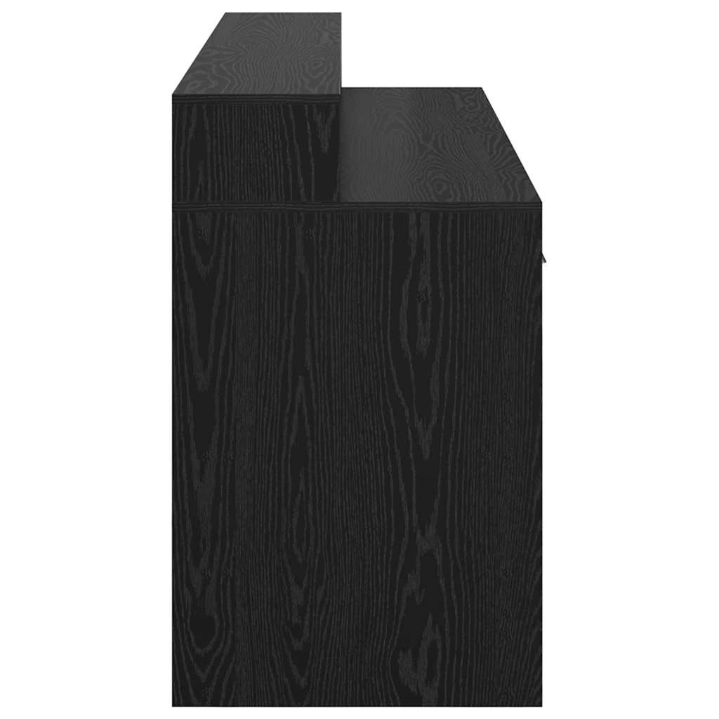 vidaXL Biurko Czarny dąb 160 x 55 x 91 cm Materiał drewnopochodny