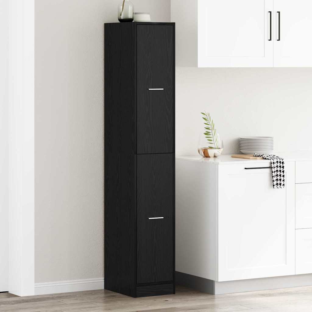 vidaXL Szafka apteczna Czarny dąb 30 x 41 x 174.5 cm