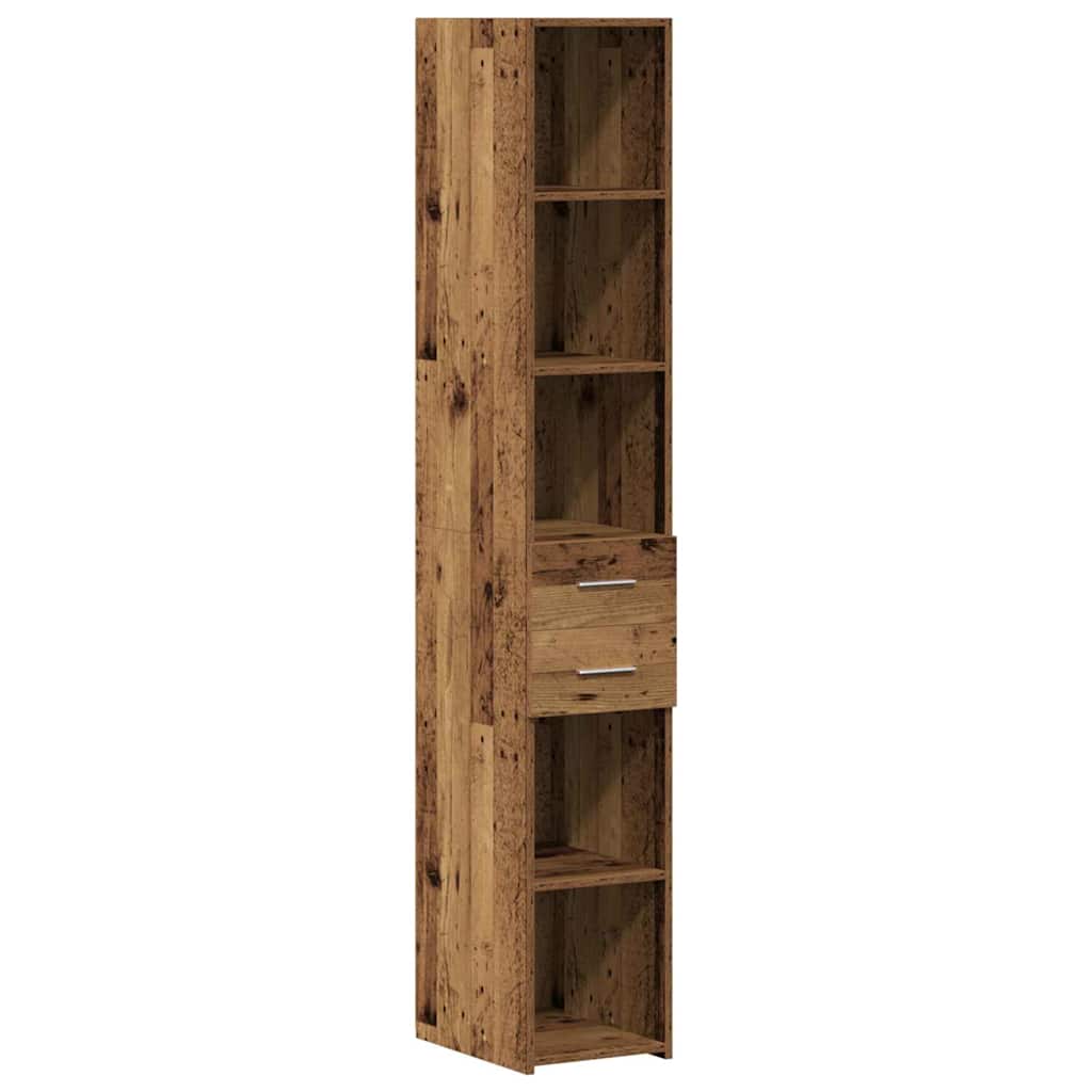 vidaXL Szafka do przechowywania 2 pcs Stare drewno 30 x 42,5 x 225 cm