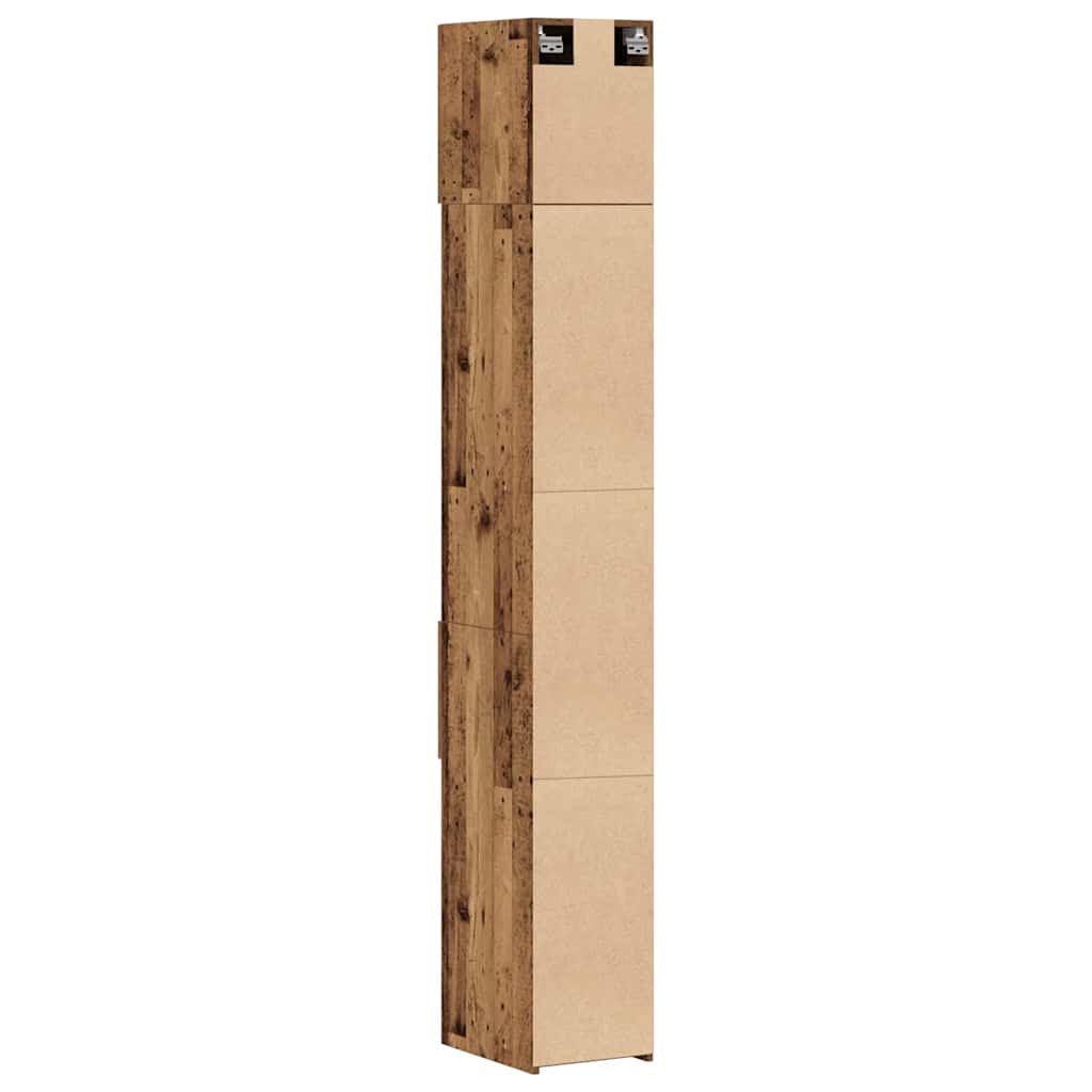 vidaXL Szafka do przechowywania 2 pcs Stare drewno 30 x 42,5 x 225 cm
