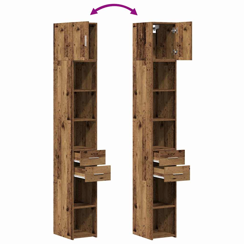 vidaXL Szafka do przechowywania 2 pcs Stare drewno 30 x 42,5 x 225 cm