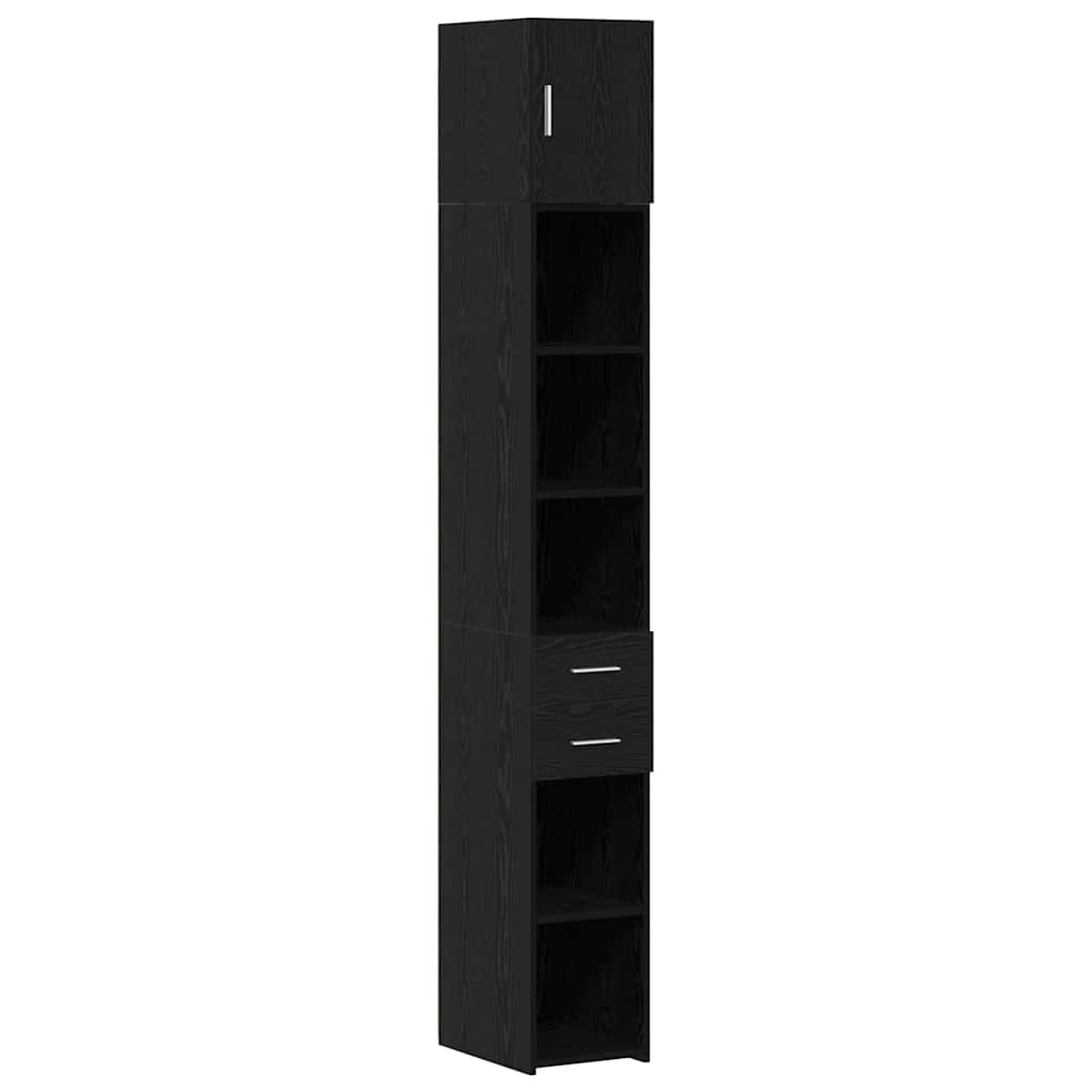 vidaXL Szafka do przechowywania 2 pcs Czarny Dąb 30 x 42,5 x 225 cm