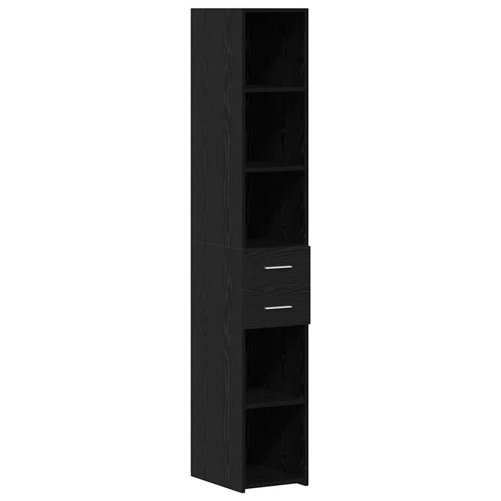 vidaXL Szafka do przechowywania 2 pcs Czarny Dąb 30 x 42,5 x 225 cm