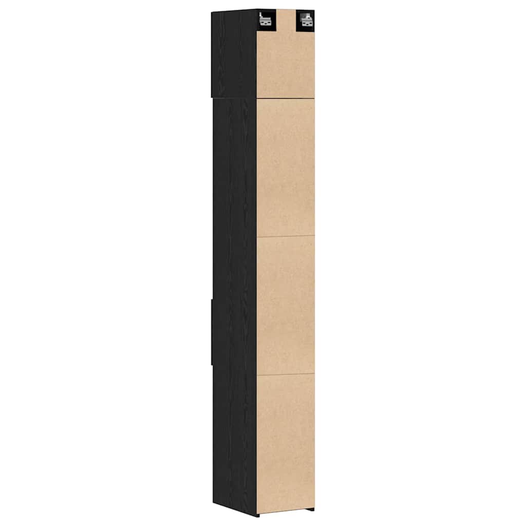 vidaXL Szafka do przechowywania 2 pcs Czarny Dąb 30 x 42,5 x 225 cm