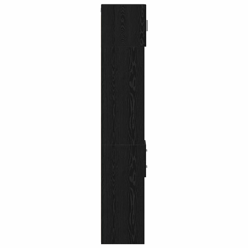 vidaXL Szafka do przechowywania 2 pcs Czarny Dąb 30 x 42,5 x 225 cm