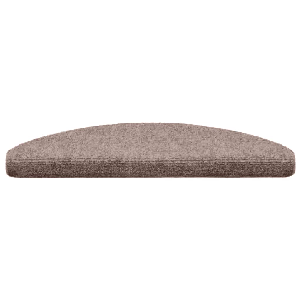 vidaXL Maty na schody samoprzylepne 20 szt. 65x21x4 cm jasnobrązowe półokrągłe duże