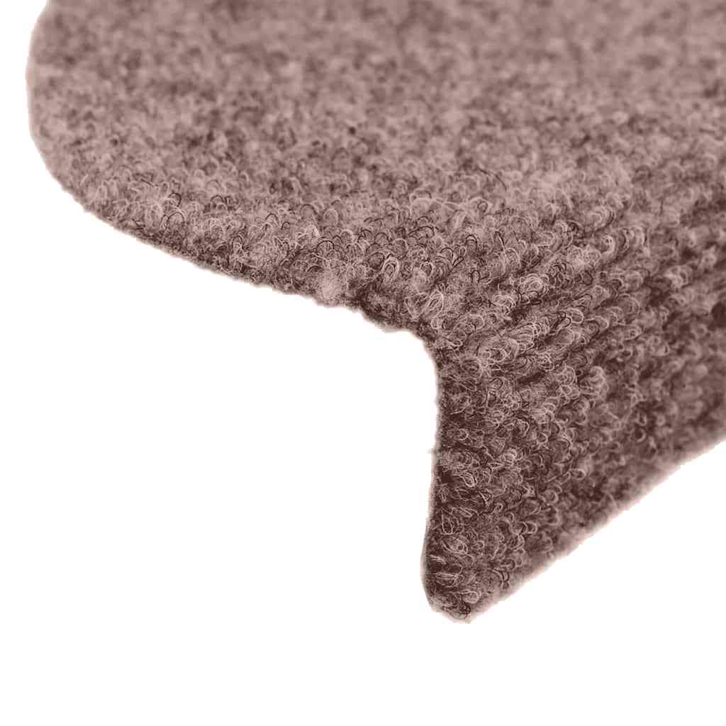 vidaXL Maty na schody samoprzylepne 20 szt. 65x21x4 cm jasnobrązowe półokrągłe duże