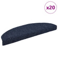 vidaXL Maty na schody samoprzylepne 20 szt. 65x21x4 cm niebieskie półokrągłe duże