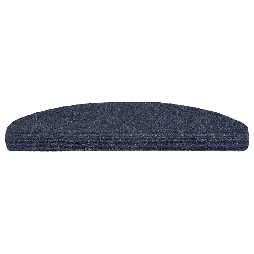 vidaXL Maty na schody samoprzylepne 20 szt. 65x21x4 cm niebieskie półokrągłe duże