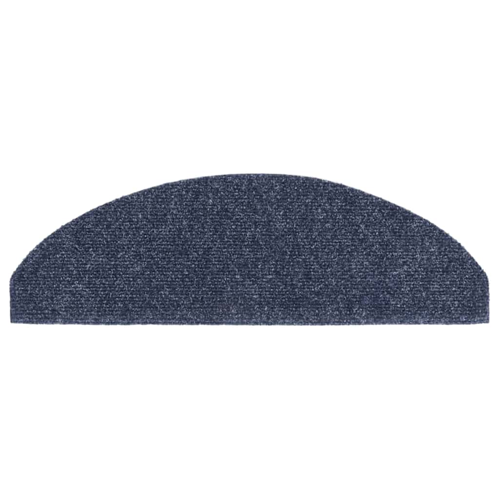 vidaXL Maty na schody samoprzylepne 20 szt. 65x21x4 cm niebieskie półokrągłe duże