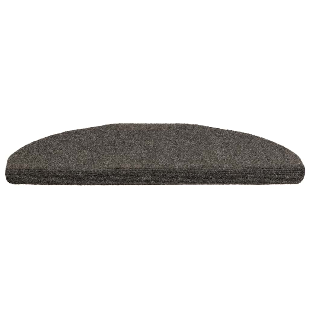 vidaXL Maty na schody samoprzylepne 20 szt. 65x21x4 cm Antracytowe półokrągłe duże