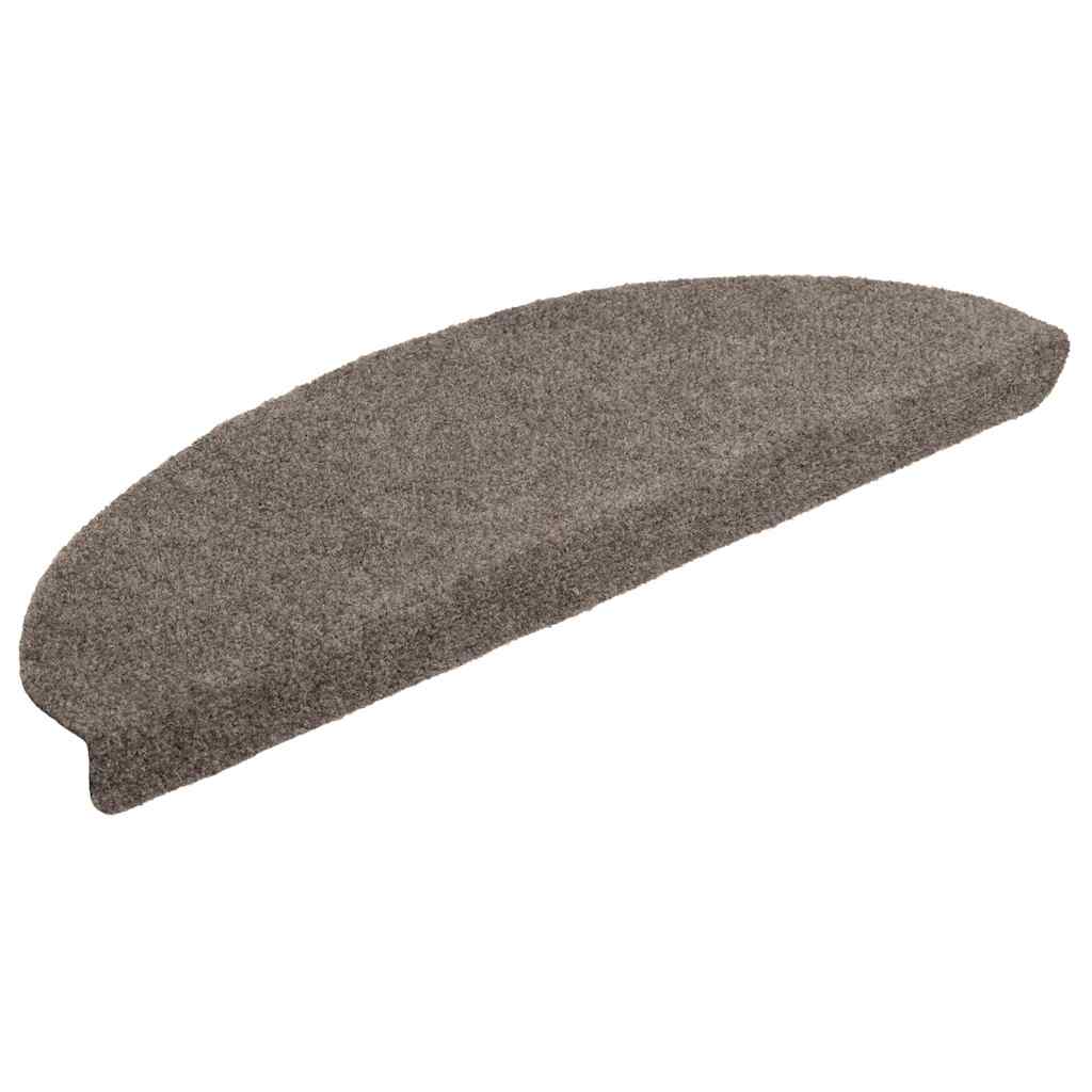 vidaXL Maty na schody samoprzylepne 20 szt. 65x21x4 cm beżowe półokrągłe duże