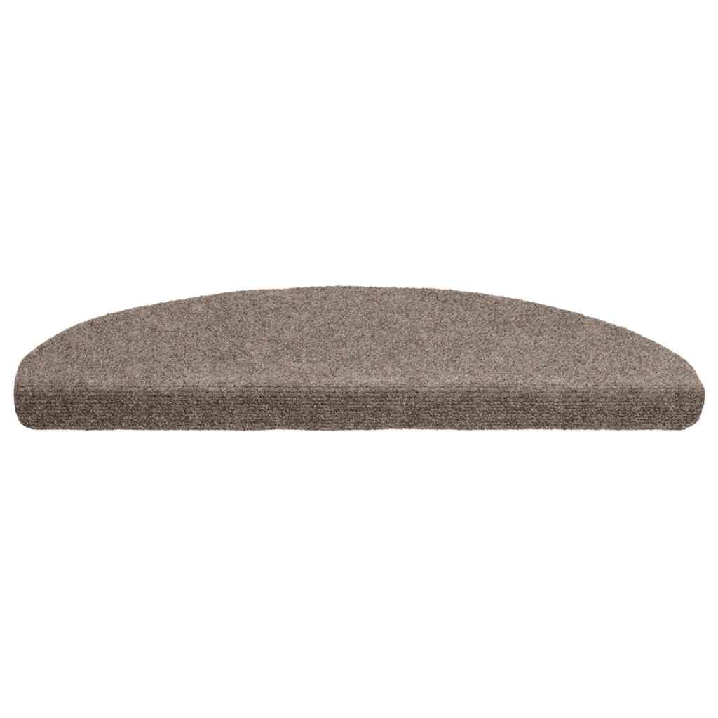 vidaXL Maty na schody samoprzylepne 20 szt. 65x21x4 cm beżowe półokrągłe duże