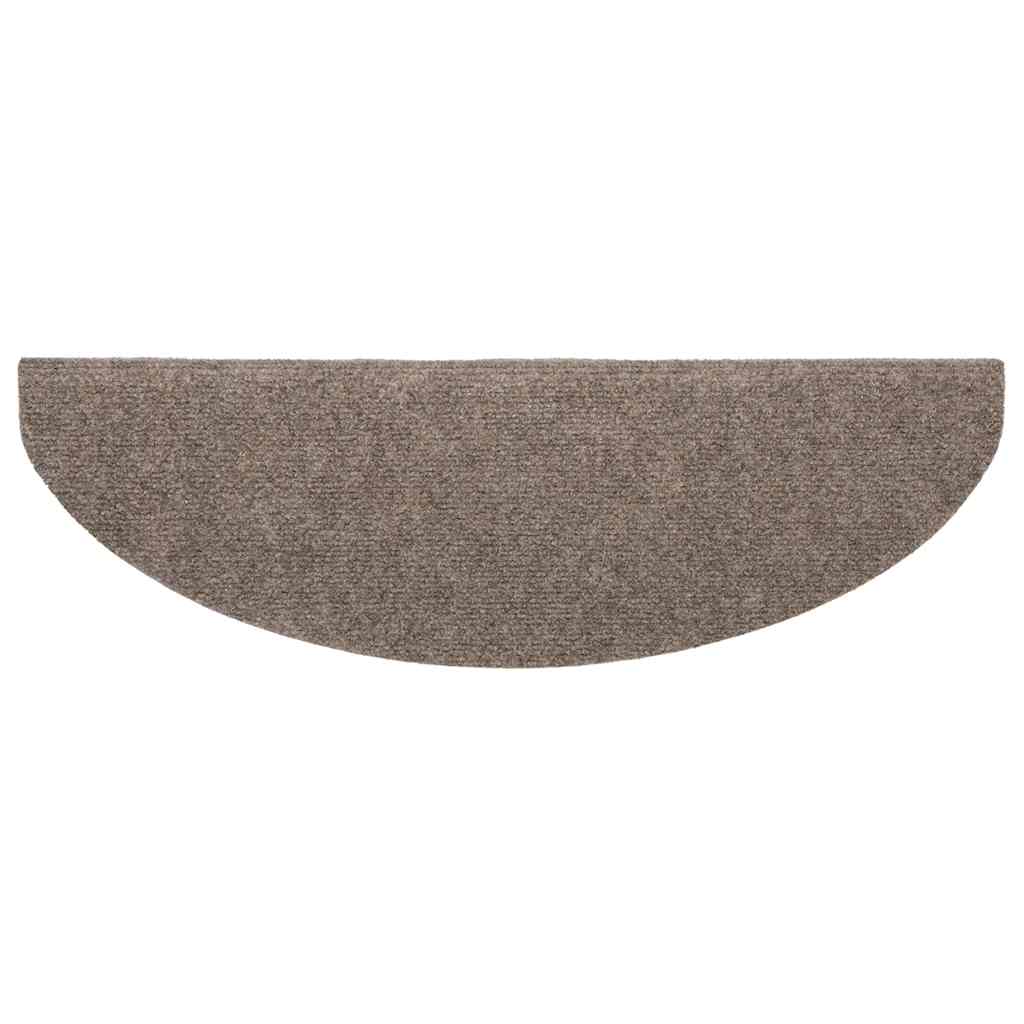 vidaXL Maty na schody samoprzylepne 20 szt. 65x21x4 cm beżowe półokrągłe duże