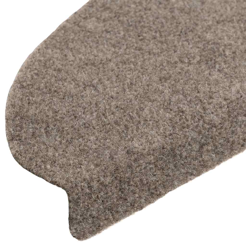 vidaXL Maty na schody samoprzylepne 20 szt. 65x21x4 cm beżowe półokrągłe duże