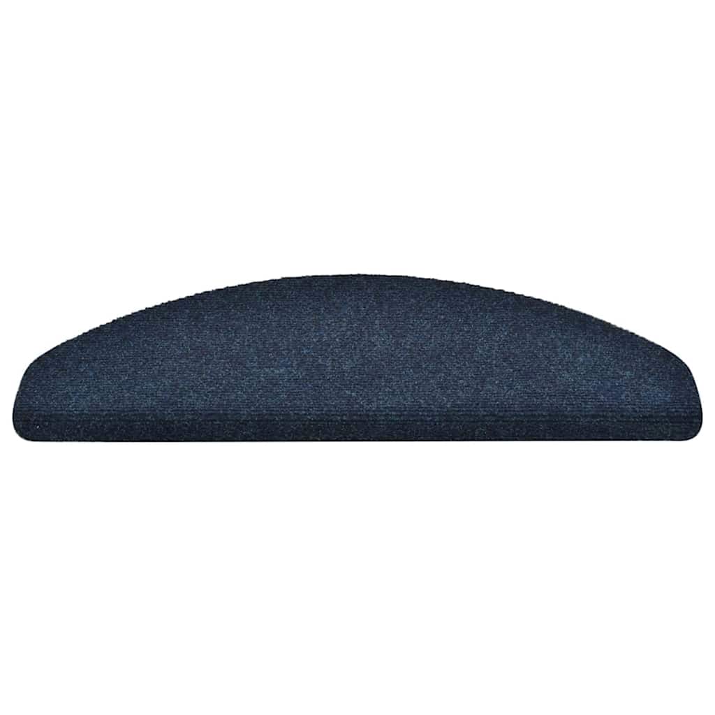 vidaXL Maty na schody samoprzylepne 20 szt. 65x21x4 cm granatowe półokrągłe duże