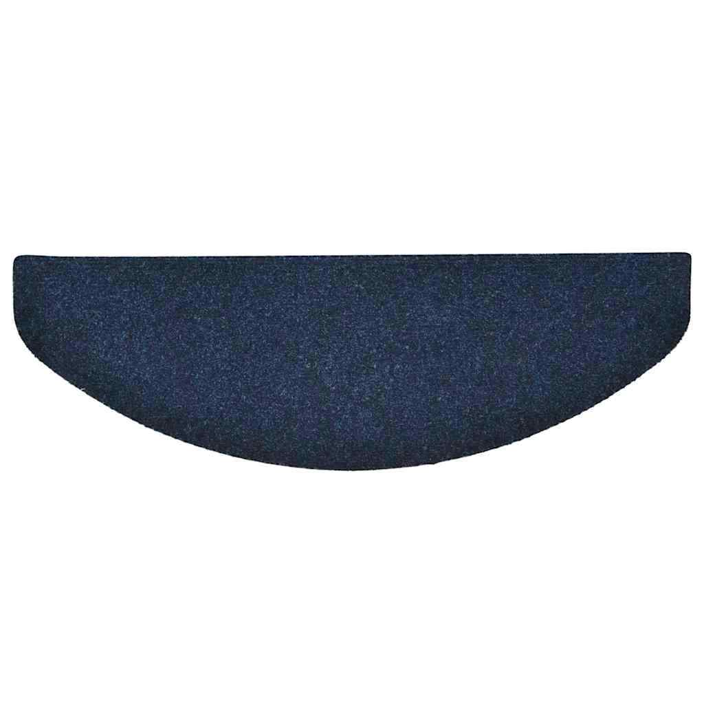 vidaXL Maty na schody samoprzylepne 20 szt. 65x21x4 cm granatowe półokrągłe duże