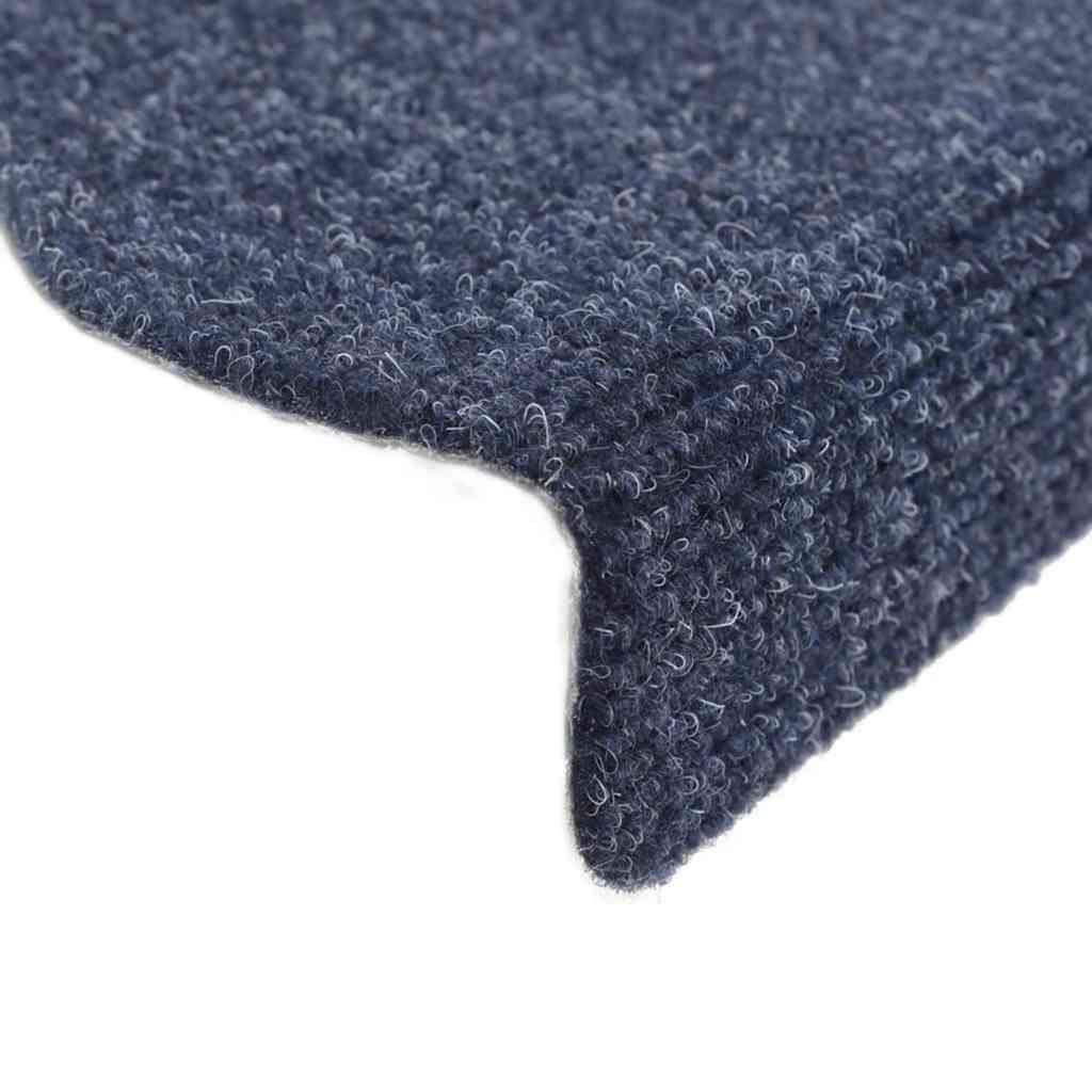 vidaXL Maty na schody samoprzylepne 30 szt. 65x21x4 cm niebieskie półokrągłe duże