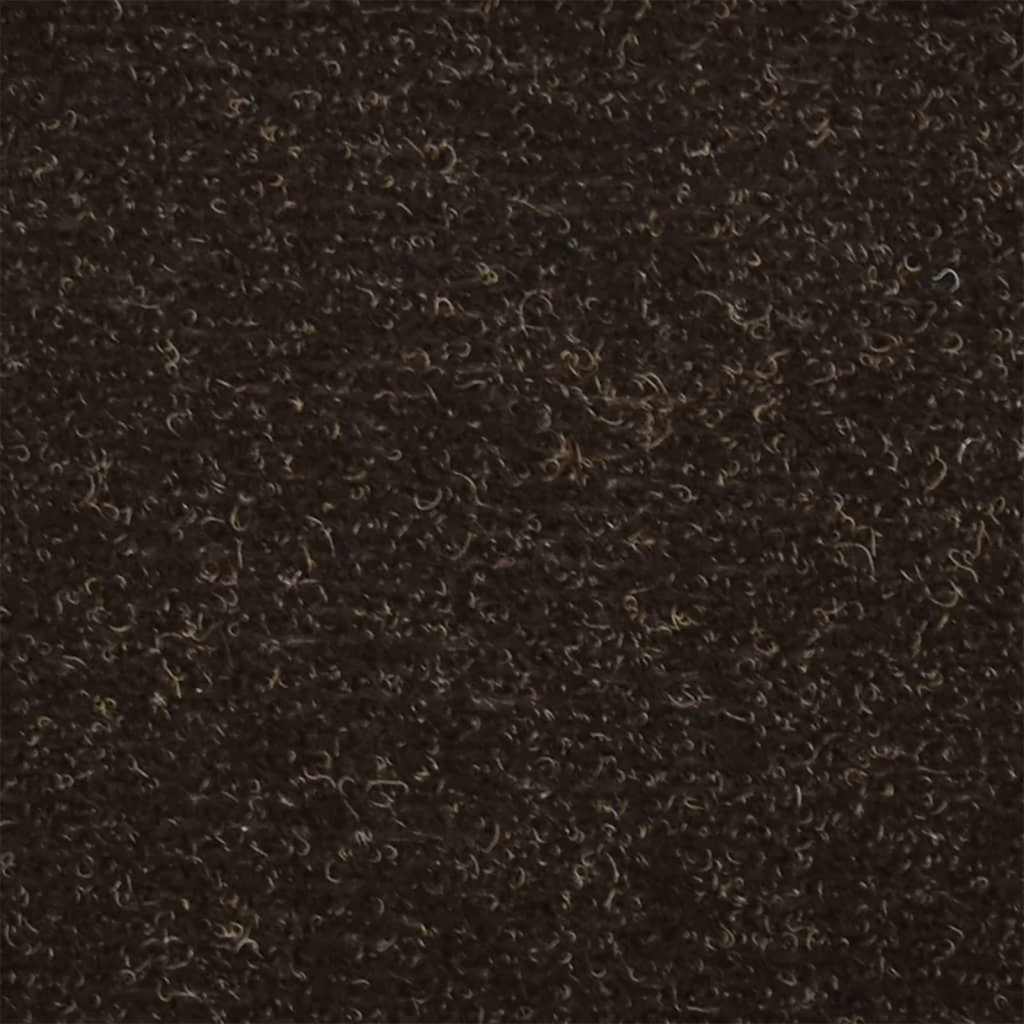 vidaXL Maty na schody samoprzylepne 30 szt. 65x21x4 cm Ciemnobrązowe półokrągłe duże