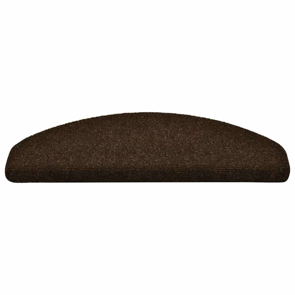 vidaXL Maty na schody samoprzylepne 30 szt. 65x21x4 cm Brązowe półokrągłe duże