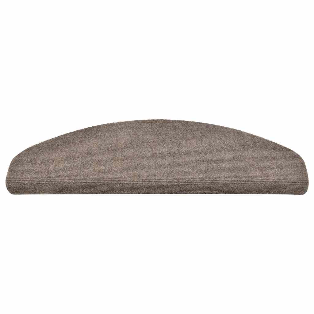 vidaXL Maty na schody samoprzylepne 30 szt. 65x21x4 cm beżowe półokrągłe duże