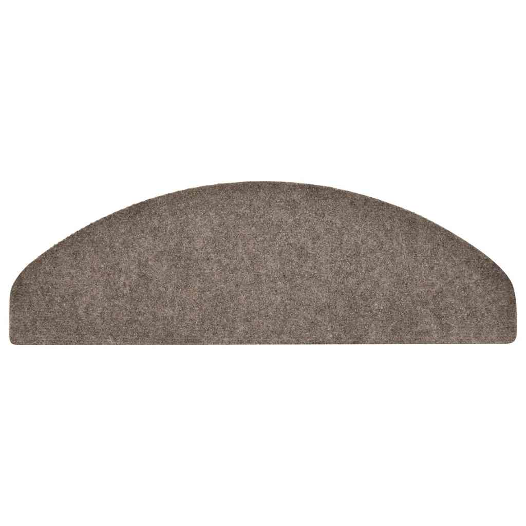 vidaXL Maty na schody samoprzylepne 30 szt. 65x21x4 cm beżowe półokrągłe duże