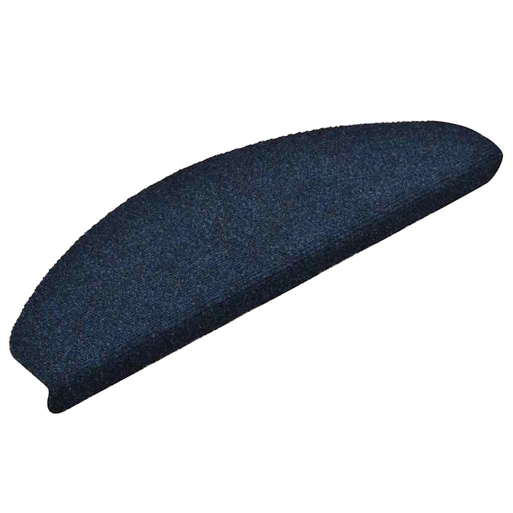 vidaXL Maty na schody samoprzylepne 30 szt. 65x21x4 cm granatowe półokrągłe duże