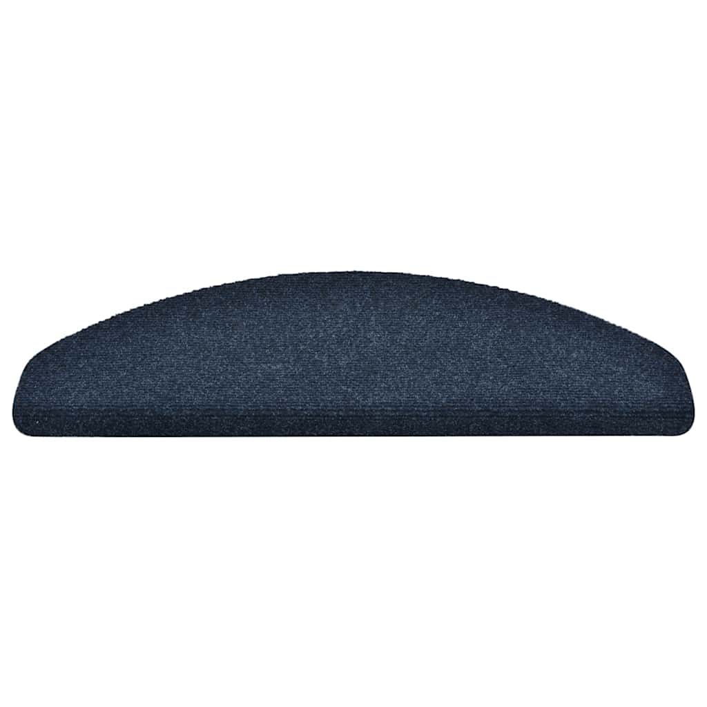 vidaXL Maty na schody samoprzylepne 30 szt. 65x21x4 cm granatowe półokrągłe duże