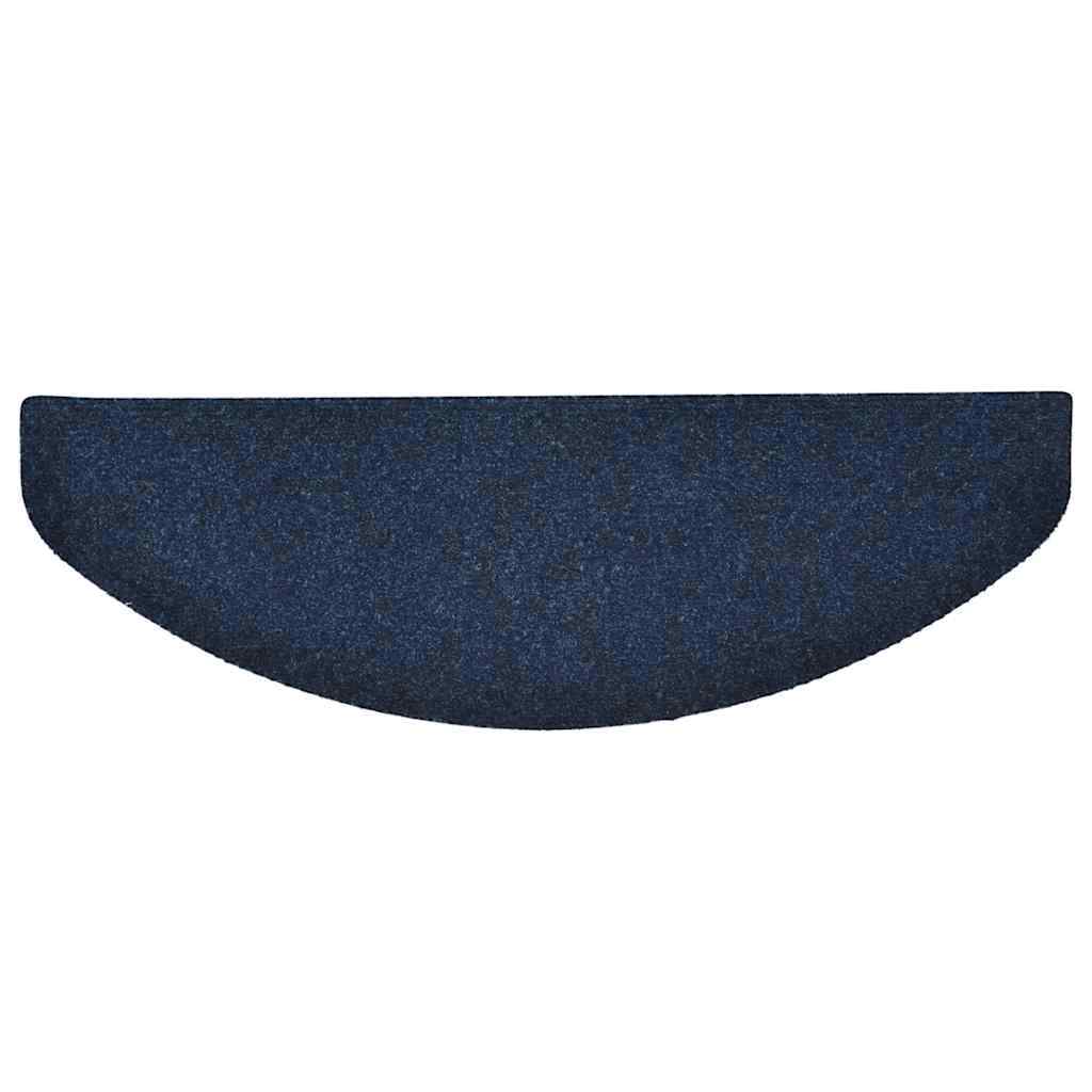 vidaXL Maty na schody samoprzylepne 30 szt. 65x21x4 cm granatowe półokrągłe duże