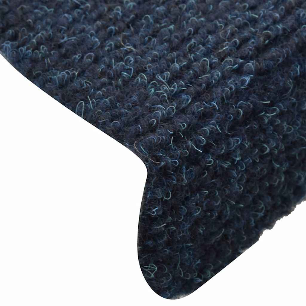 vidaXL Maty na schody samoprzylepne 30 szt. 65x21x4 cm granatowe półokrągłe duże