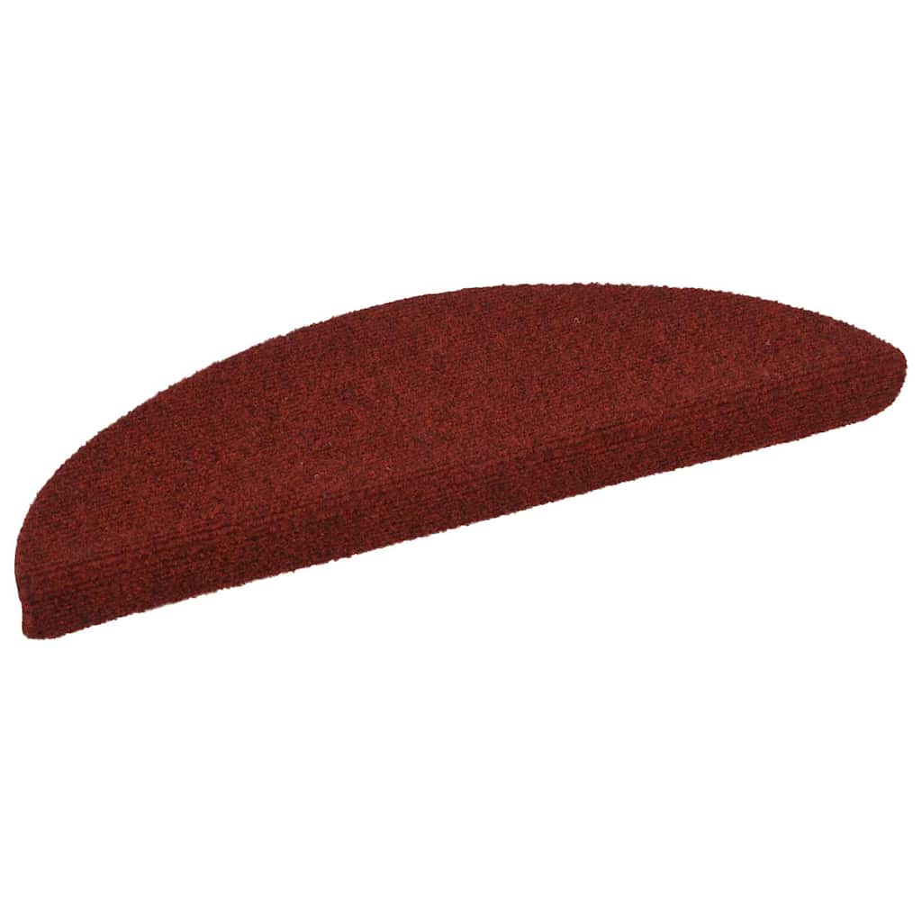 vidaXL Maty na schody samoprzylepne 20 szt. 56x17x3 cm Bordowo-czerwone półokrągłe