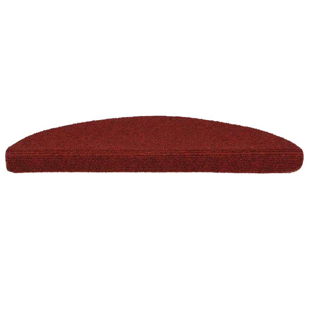 vidaXL Maty na schody samoprzylepne 20 szt. 56x17x3 cm Bordowo-czerwone półokrągłe