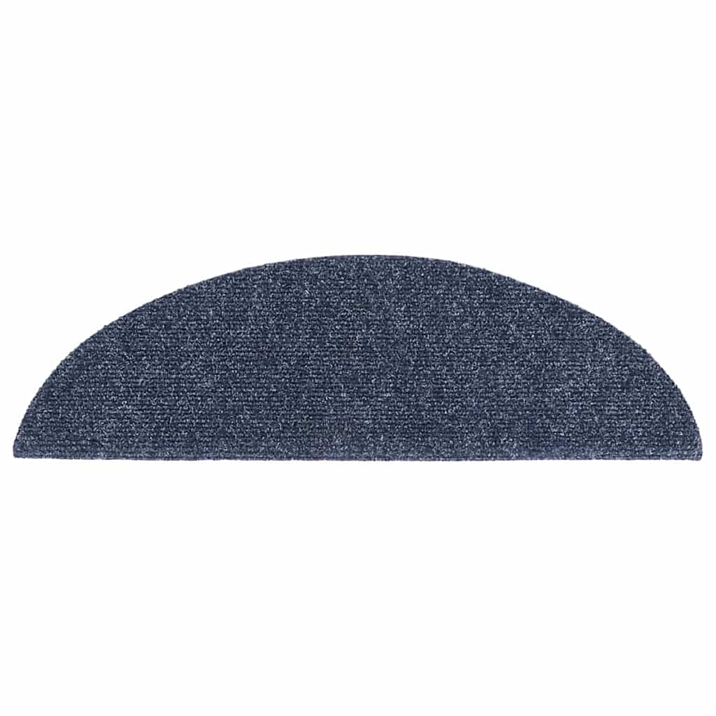 vidaXL Maty na schody samoprzylepne 20 szt. 56x17x3 cm niebieskie półokrągłe