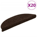 vidaXL Maty na schody samoprzylepne 20 szt. 56x17x3 cm Brązowe półokrągłe