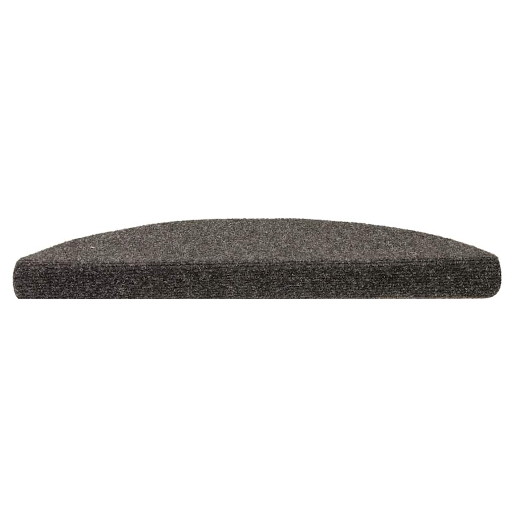 vidaXL Maty na schody samoprzylepne 20 szt. 56x17x3 cm Antracyt Półokrągłe