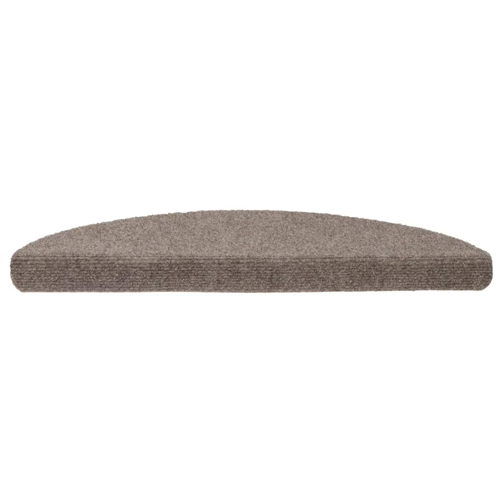 vidaXL Maty na schody samoprzylepne 20 szt. 56x17x3 cm beżowe półokrągłe