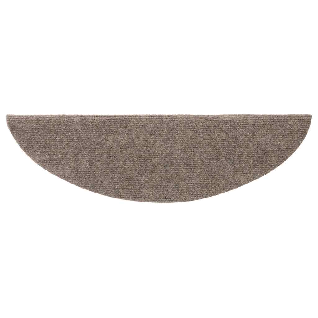 vidaXL Maty na schody samoprzylepne 20 szt. 56x17x3 cm beżowe półokrągłe