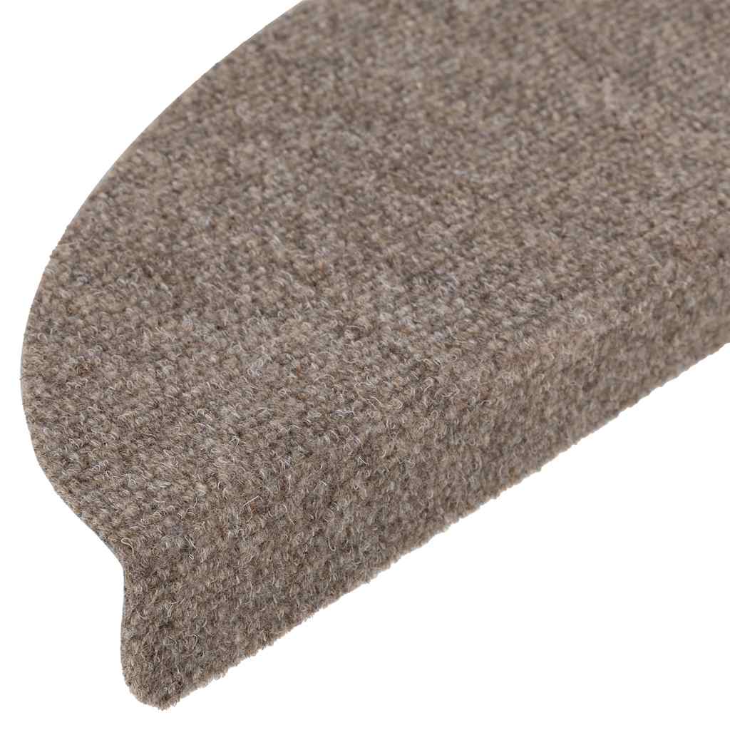 vidaXL Maty na schody samoprzylepne 20 szt. 56x17x3 cm beżowe półokrągłe