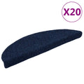 vidaXL Maty na schody samoprzylepne 20 szt. 56x17x3 cm granatowe półokrągłe