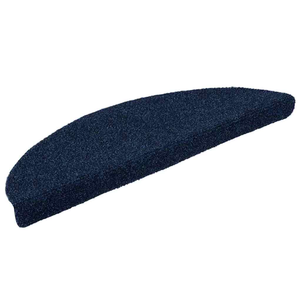 vidaXL Maty na schody samoprzylepne 20 szt. 56x17x3 cm granatowe półokrągłe