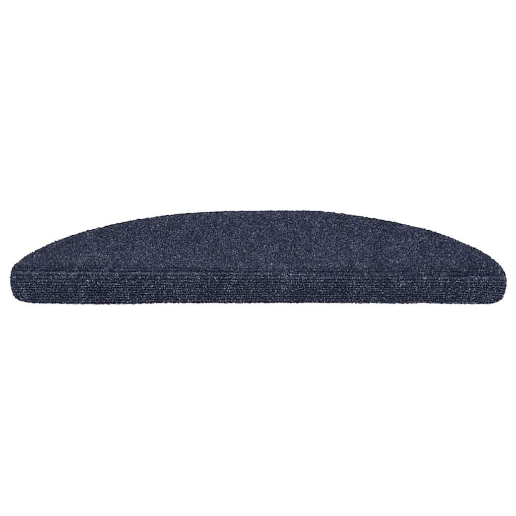 vidaXL Maty na schody samoprzylepne 30 szt. 56x17x3 cm niebieskie półokrągłe