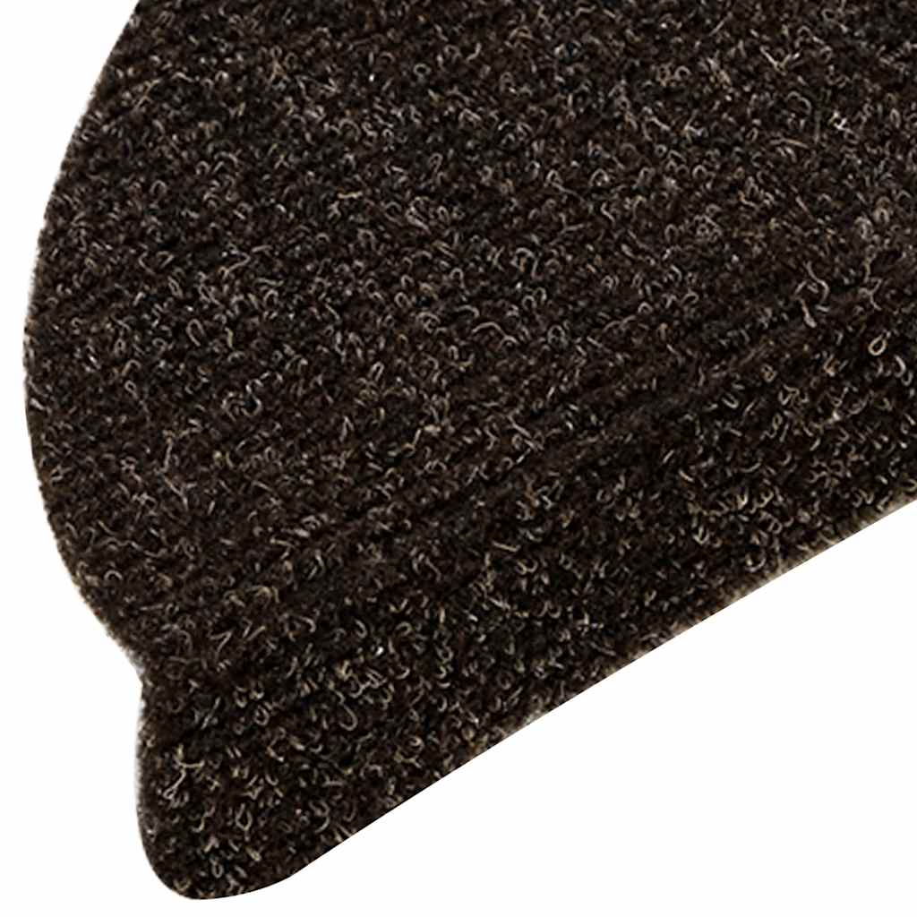 vidaXL Maty na schody samoprzylepne 30 szt. 56x17x3 cm Ciemnobrązowe półokrągłe