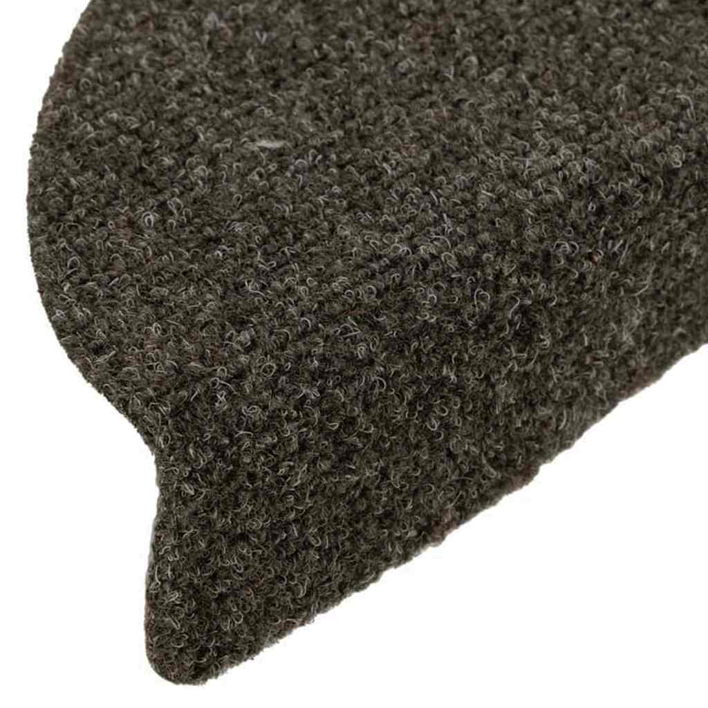vidaXL Maty na schody samoprzylepne 30 szt. 56x17x3 cm Antracyt Półokrągłe