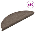 vidaXL Maty na schody samoprzylepne 30 szt. 56x17x3 cm beżowe półokrągłe