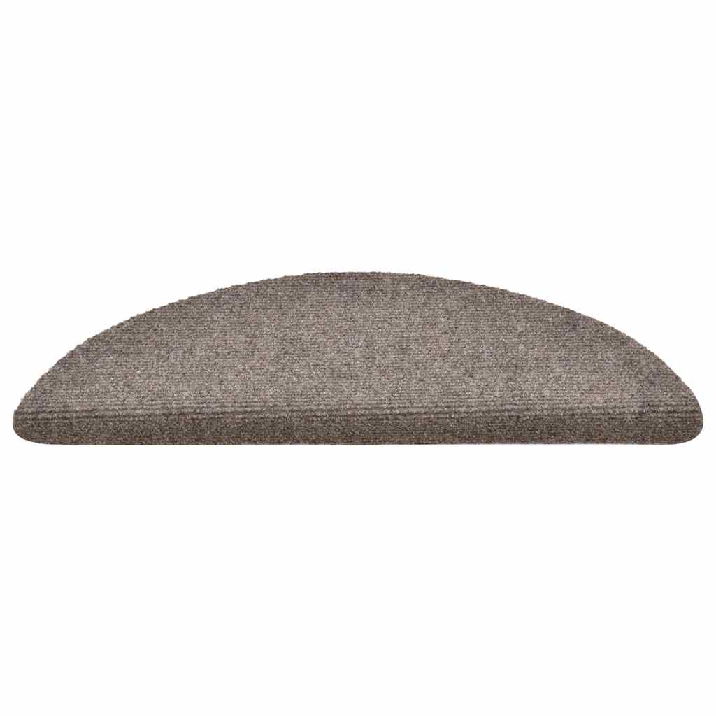 vidaXL Maty na schody samoprzylepne 30 szt. 56x17x3 cm beżowe półokrągłe