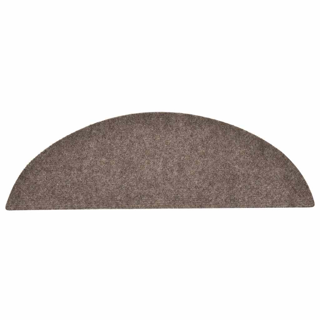 vidaXL Maty na schody samoprzylepne 30 szt. 56x17x3 cm beżowe półokrągłe