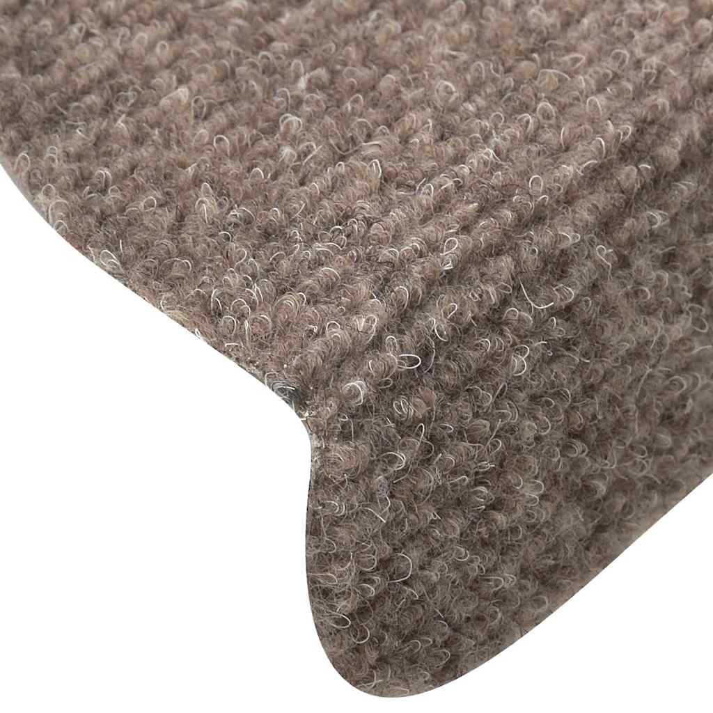 vidaXL Maty na schody samoprzylepne 30 szt. 56x17x3 cm beżowe półokrągłe