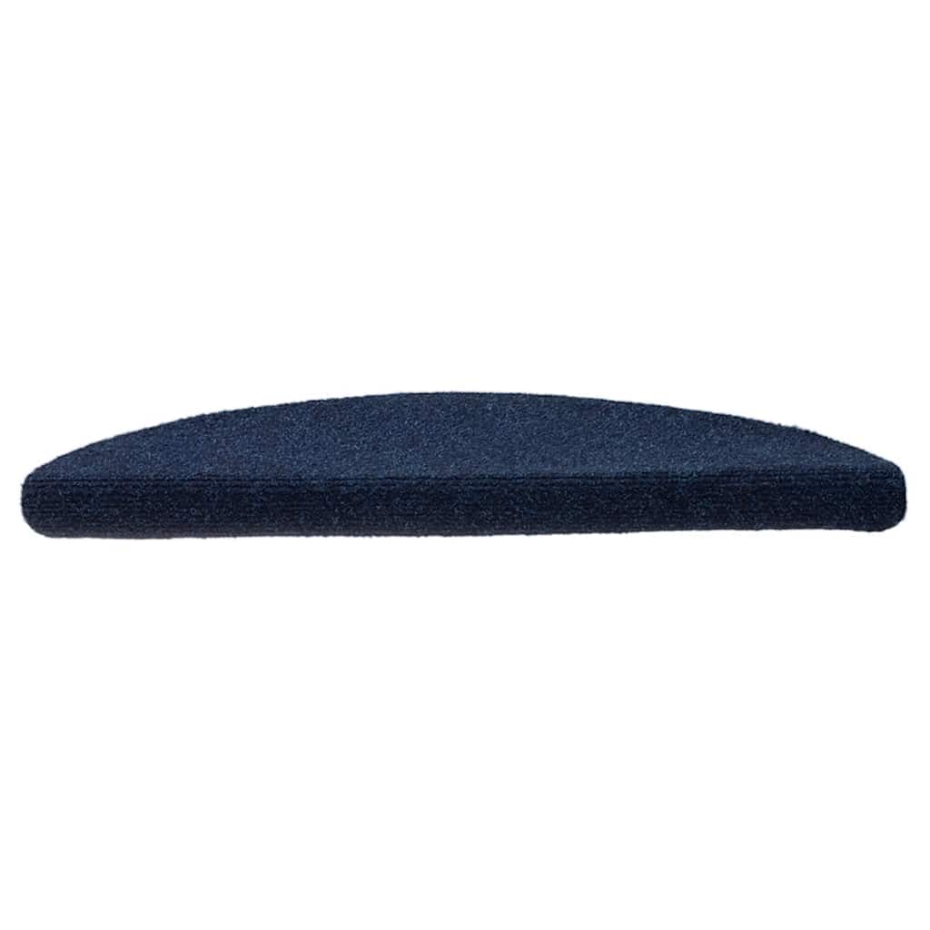vidaXL Maty na schody samoprzylepne 30 szt. 56x17x3 cm granatowe półokrągłe