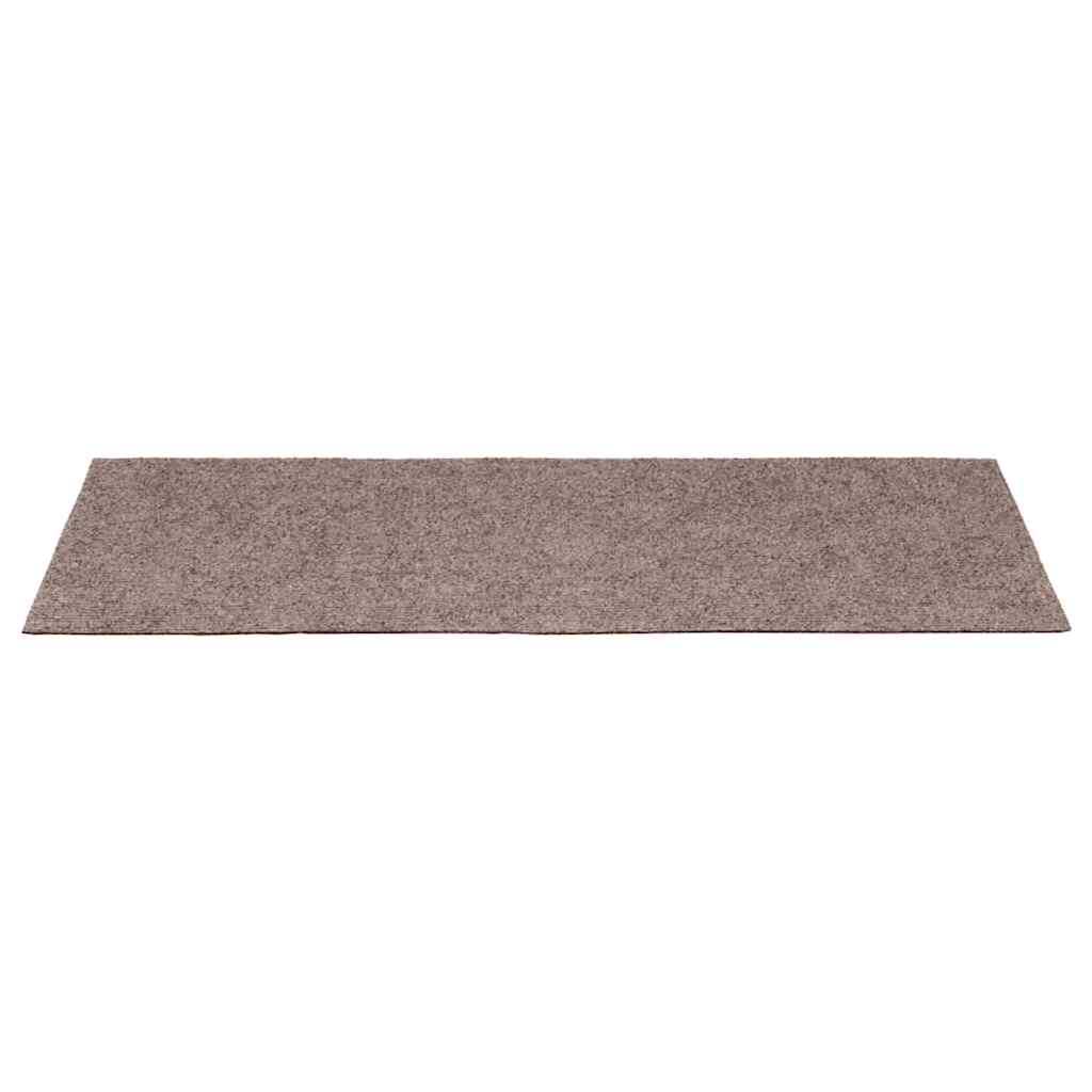 vidaXL Maty na schody samoprzylepne 30 szt. 65x21x4 cm jasnobrązowe, prostokątne krawędzie